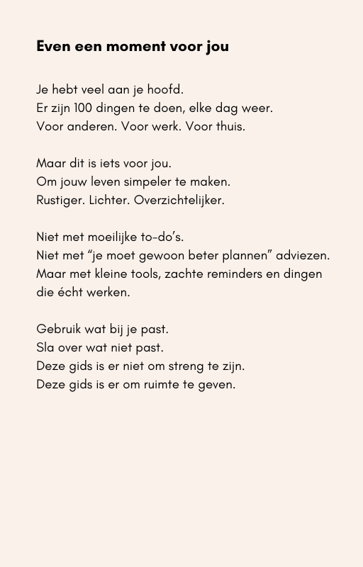Iets wat haar leven simpeler maakt