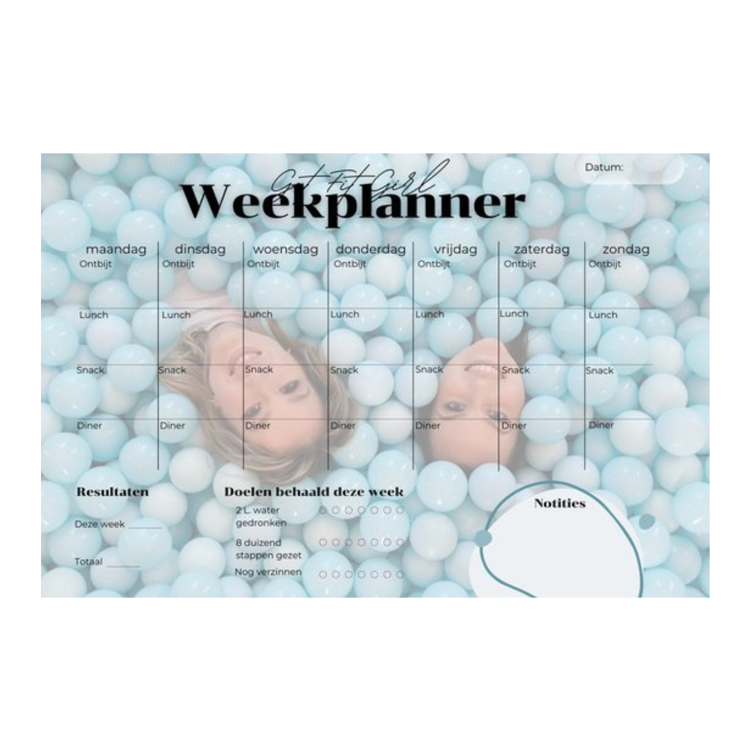 Voedingsplanner Get Fit Girl | Blauw